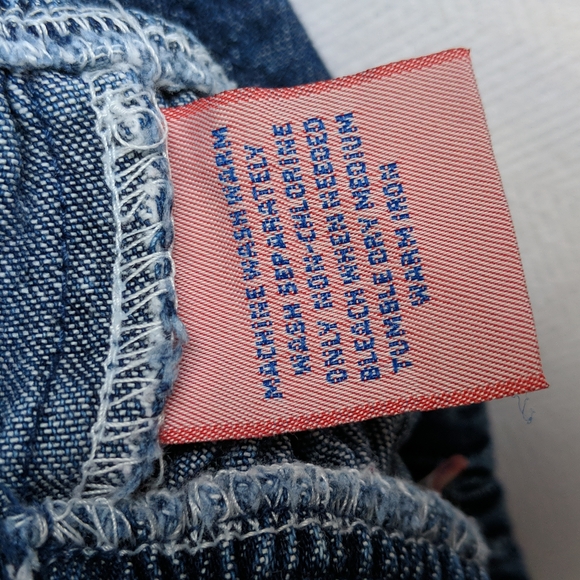 vintage ragscals scalloped trim denim skort with pink bows 18 months baby girl - Picture 5 of 7